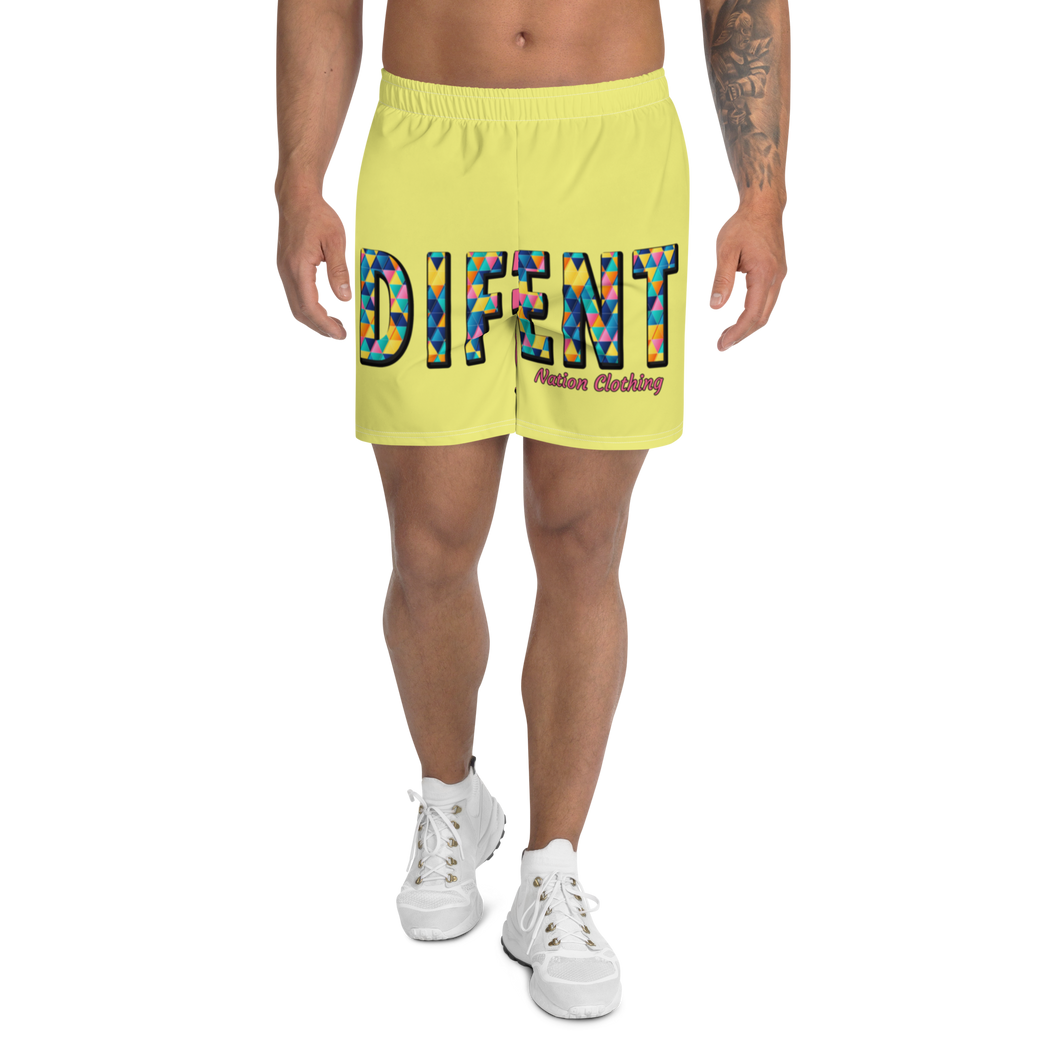 Men's Diffy Yellow Cubed Trunks