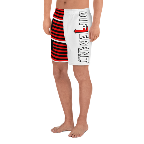 WHITE/ BLK /RED DIFFERENT NATION FLAG SHORTS Athletic Shorts