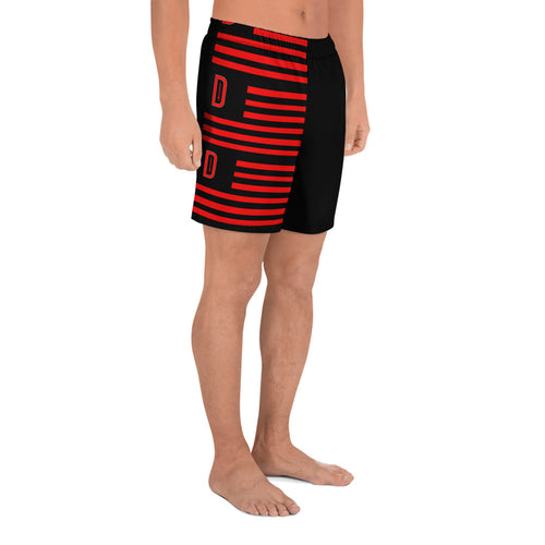 BLACK/RED/ WHITE DIFFERENT FLAG Athletic Shorts