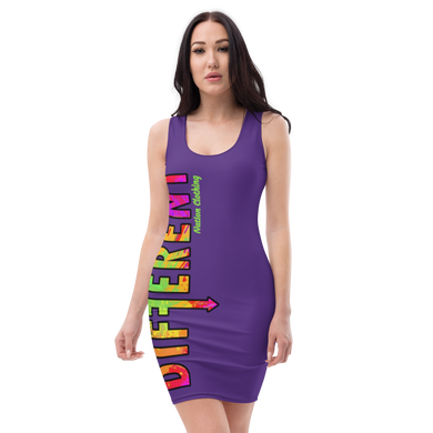 Purple Painted Fitted Diffy Dress