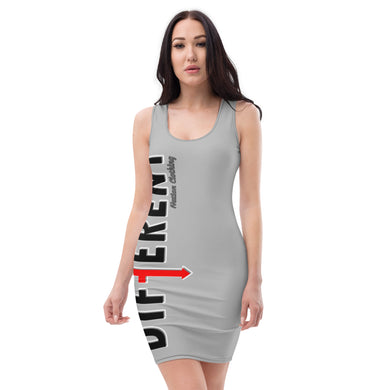 Gray Fitted Diffy Dress