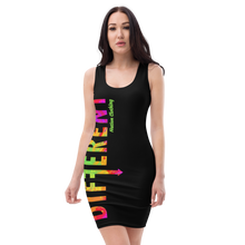 Load image into Gallery viewer, Women&#39;s Blk &amp; Colorful Fitted Diffy Dress