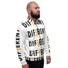 Load image into Gallery viewer, Different White/Blk/ Gld Unisex Bomber Jacket