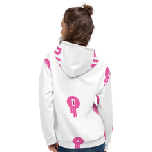 Load image into Gallery viewer, Diffy All-Over Pink/White Unisex Hoodie